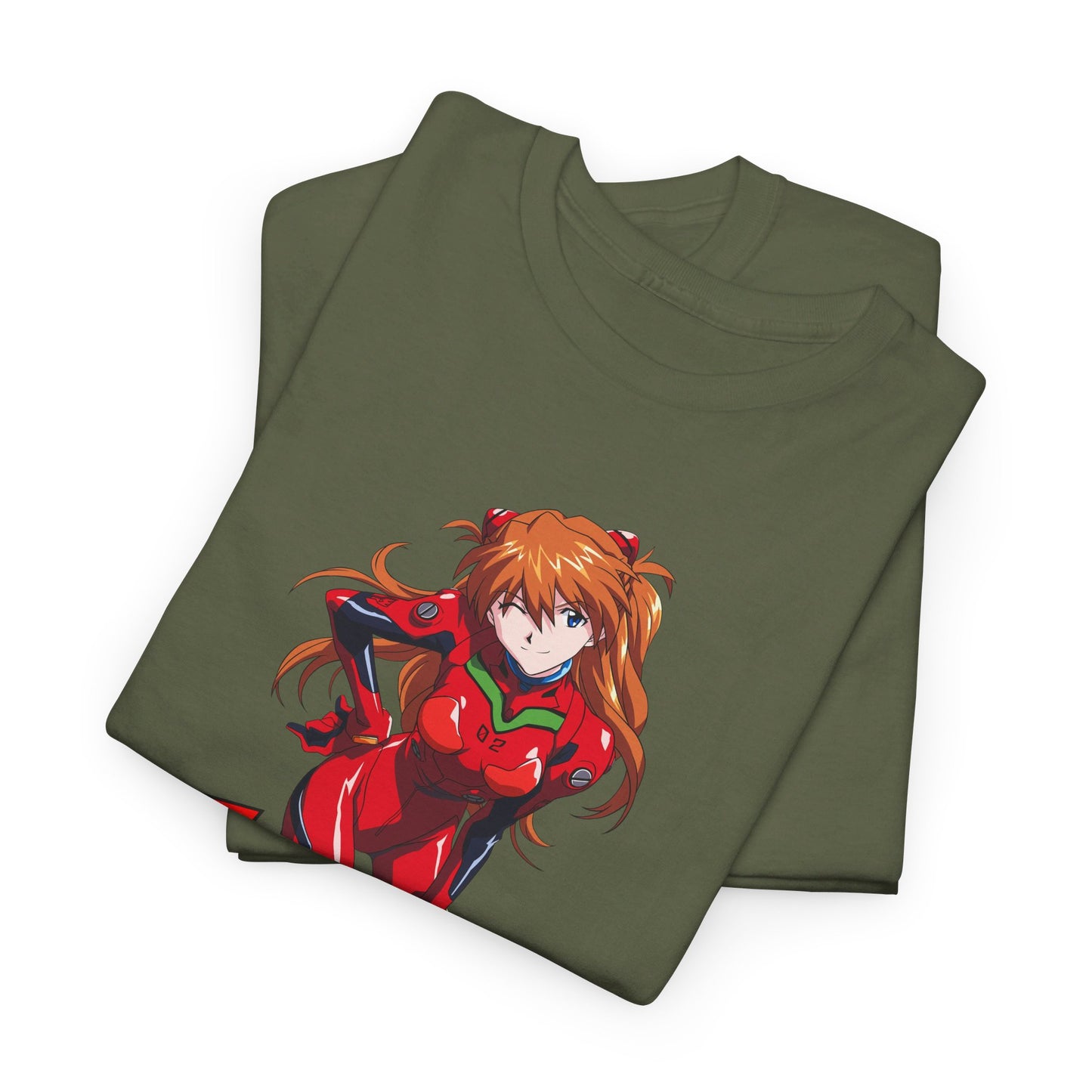 Evangelion Asuka Goal Physique Gym Shirt Heavy Cotton Tee