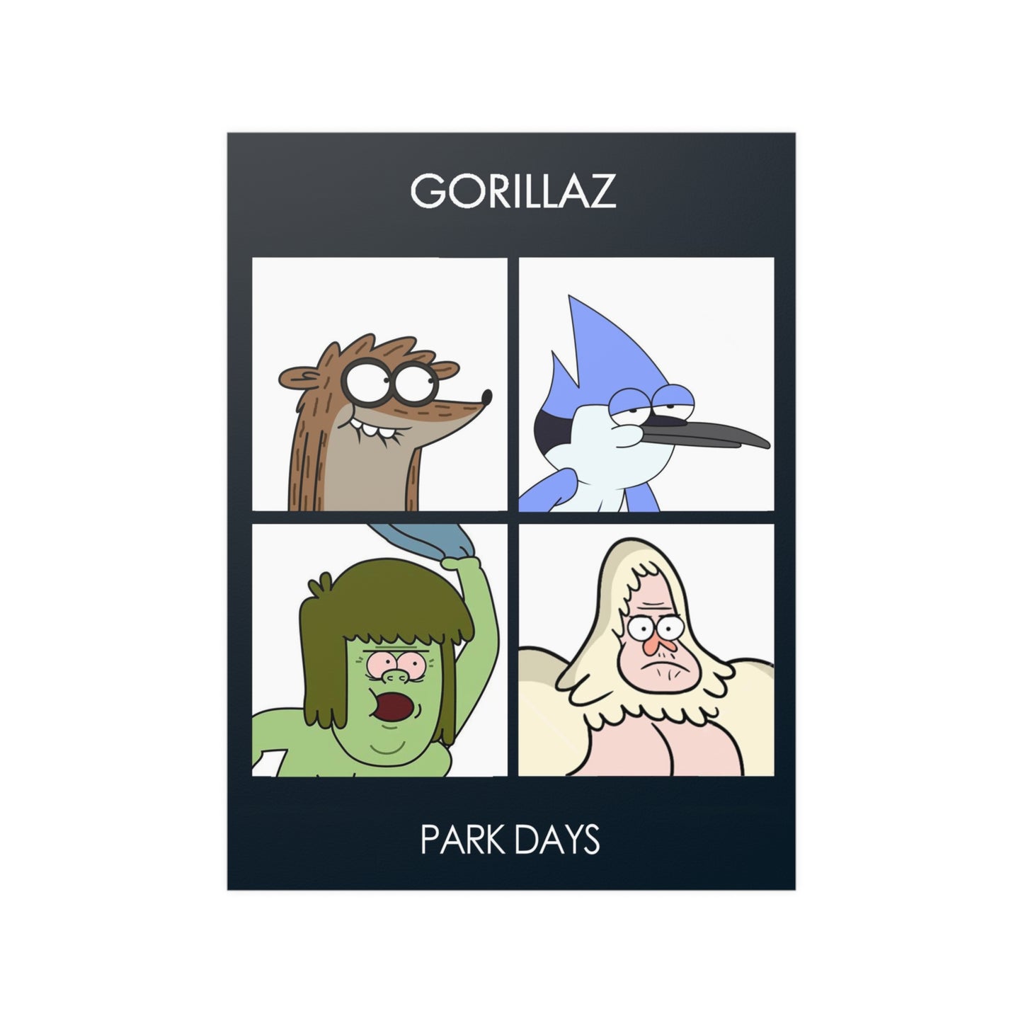 Gorillaz Park Days Meme Poster.