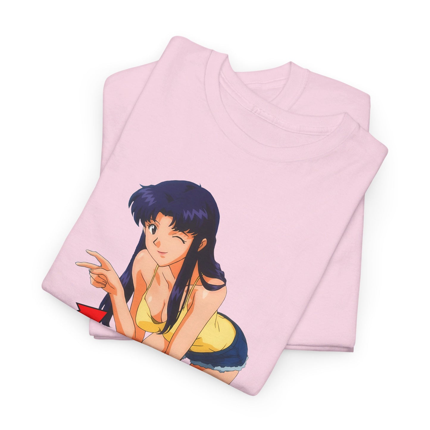 Evangelion Misato Goal Physique Gym Shirt Gildan Heavy Cotton Tee