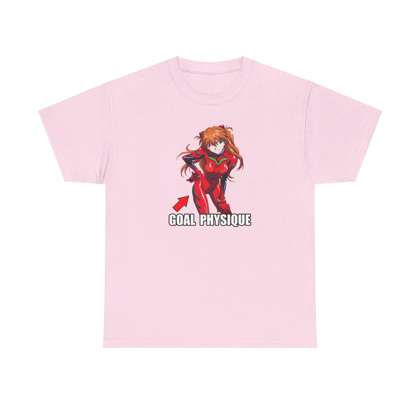 Evangelion Asuka Goal Physique Gym Shirt Heavy Cotton Tee