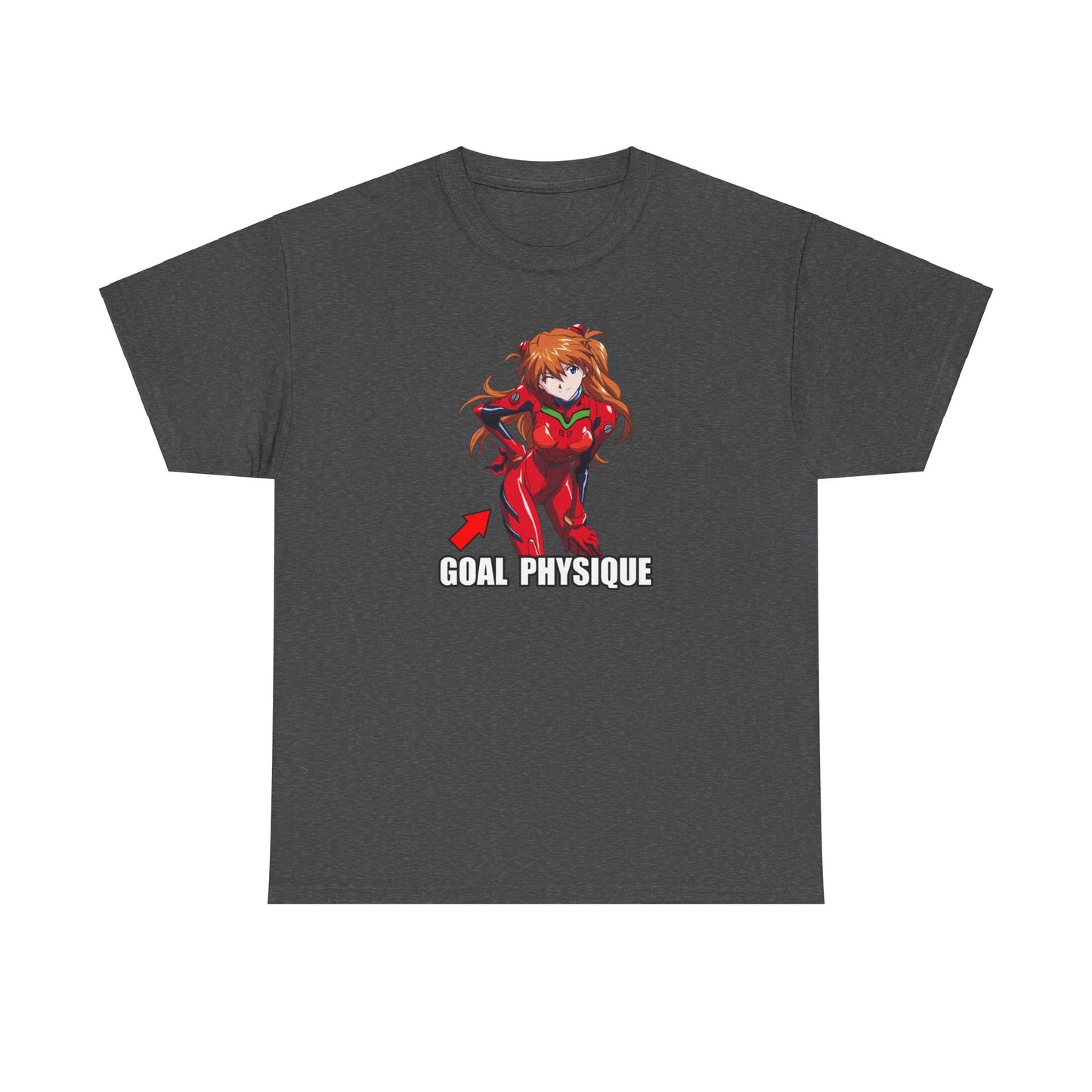 Evangelion Asuka Goal Physique Gym Shirt Heavy Cotton Tee