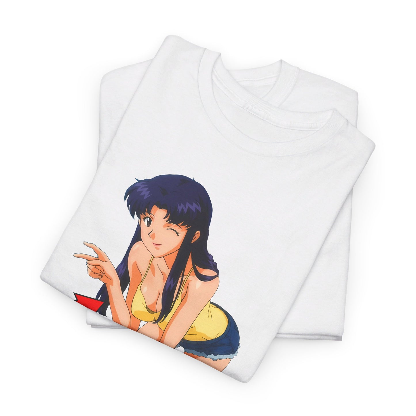 Evangelion Misato Goal Physique Gym Shirt Gildan Heavy Cotton Tee