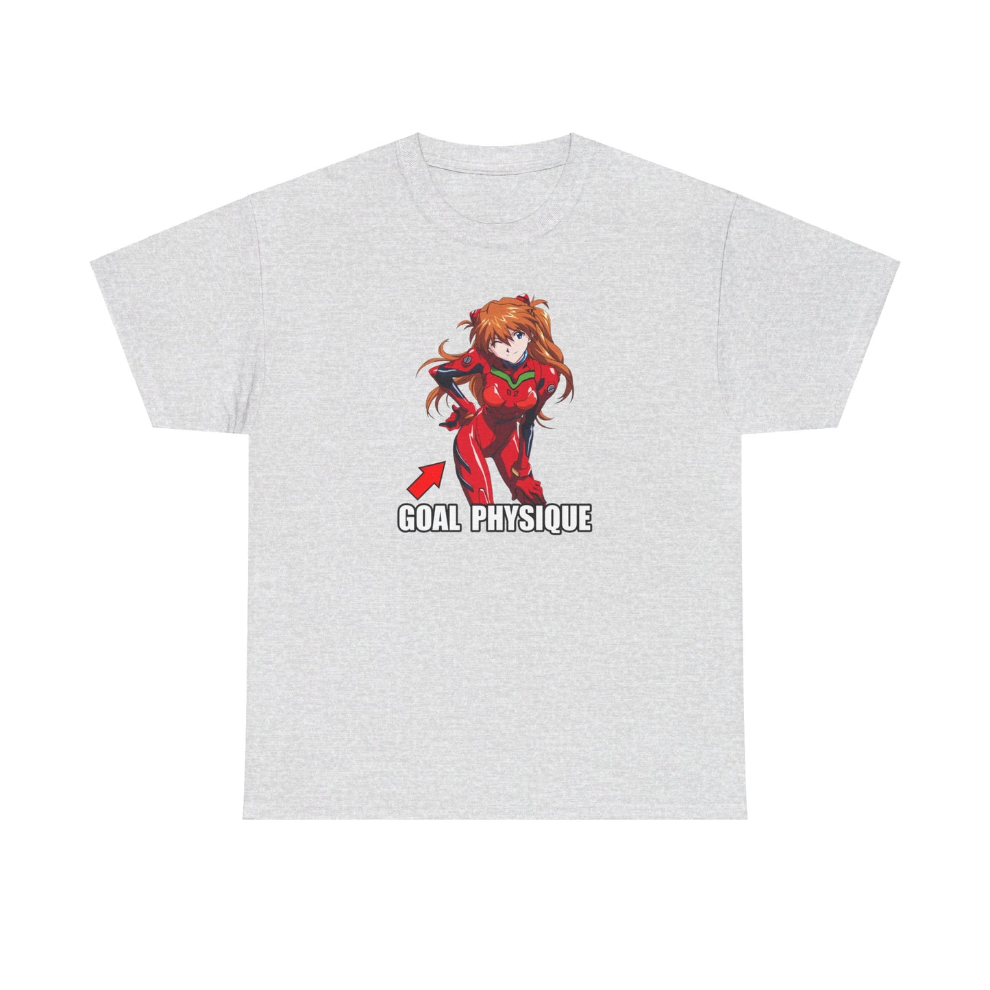 Evangelion Asuka Goal Physique Gym Shirt Heavy Cotton Tee