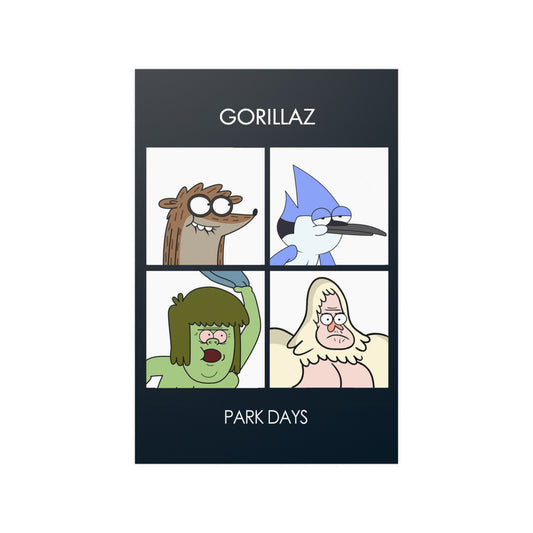 Gorillaz Park Days Meme Poster.