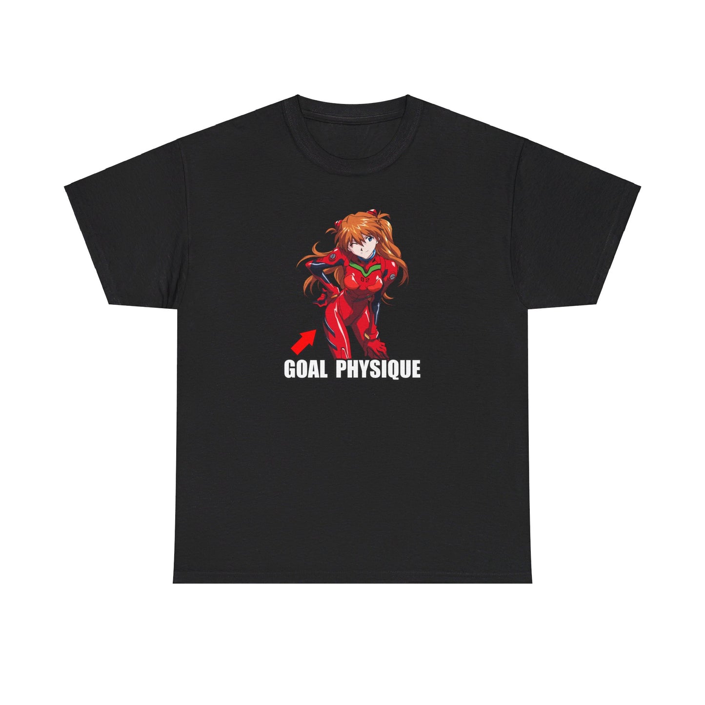 Evangelion Asuka Goal Physique Gym Shirt Heavy Cotton Tee